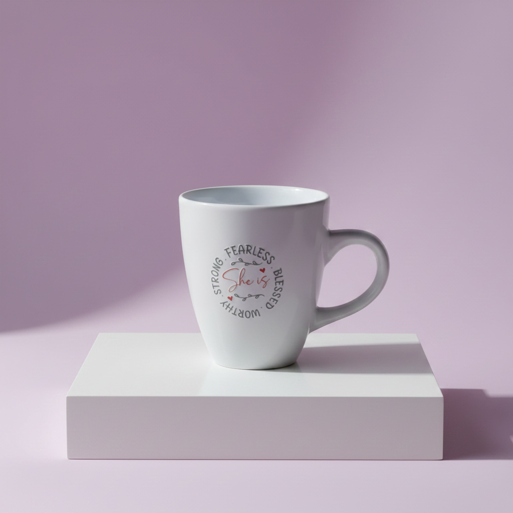 "She Is" mug